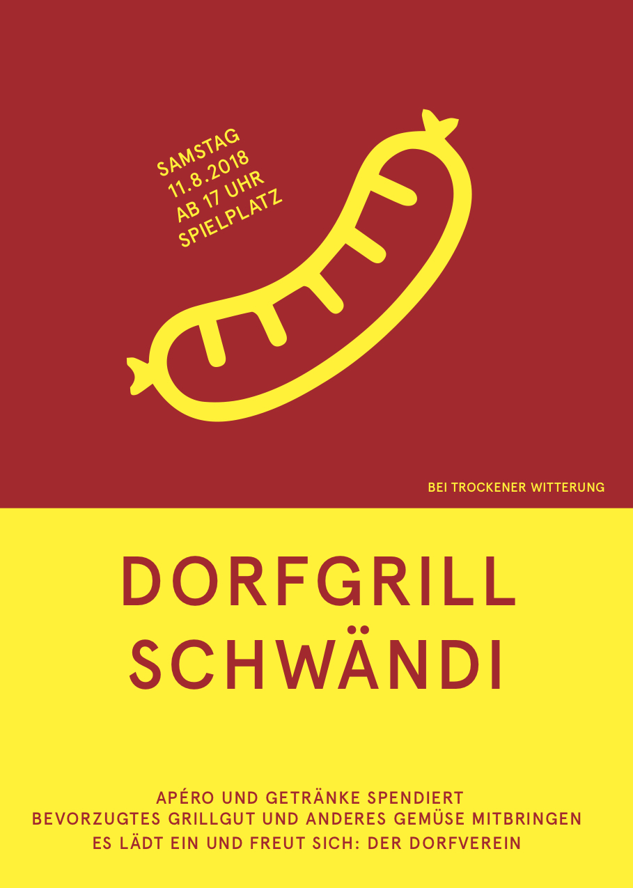 Dorfverein Schwändi Dorfgrill 2018